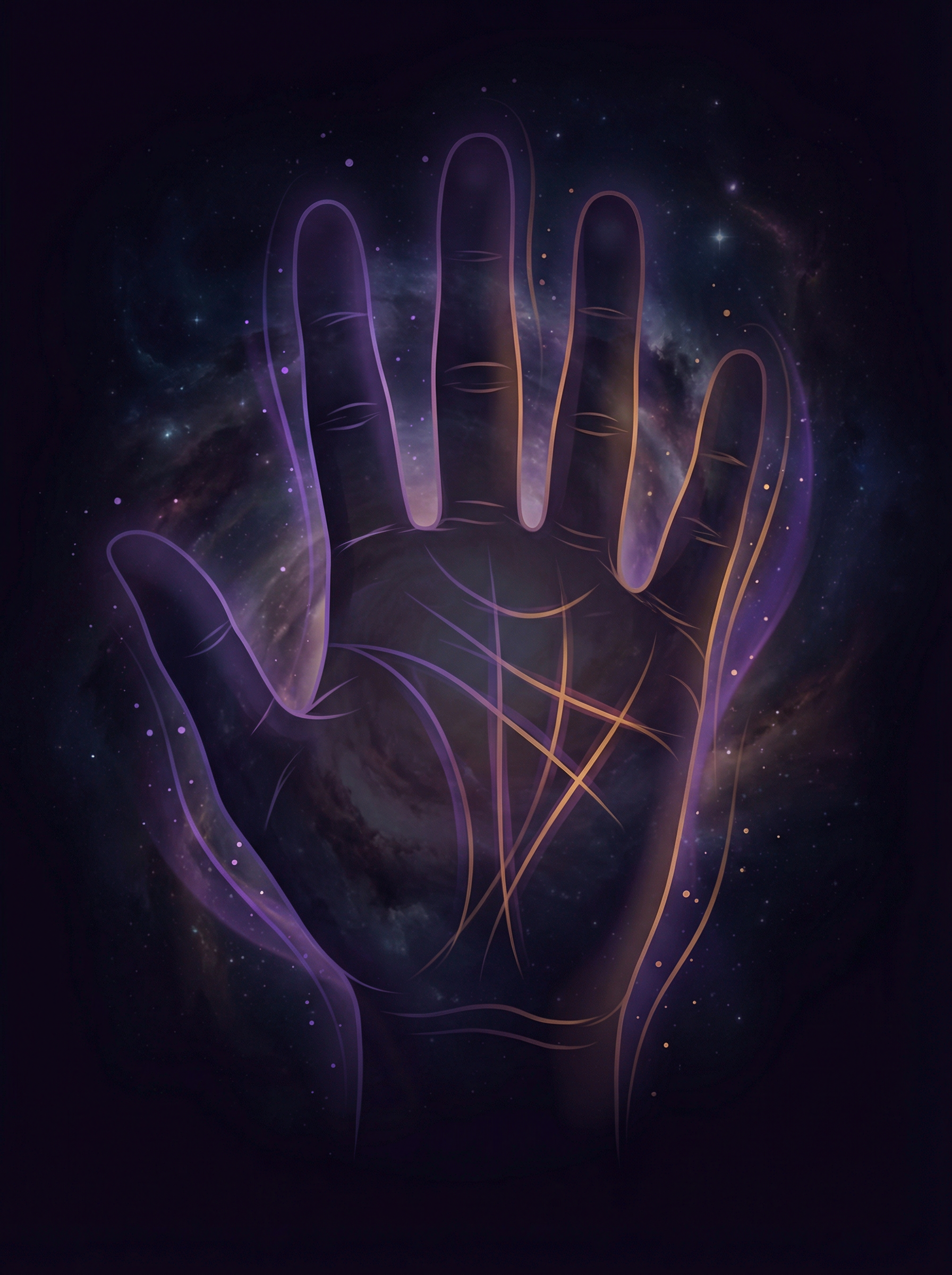 Open palm with Life Line, Heart Line, and Head Line visible for AI palmistry reading